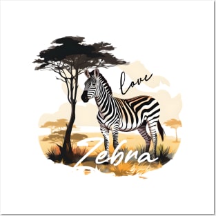 Happy Zebra Posters and Art